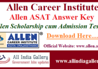 Allen ASAT Answer Key